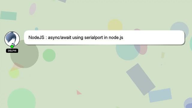 NodeJS : async/await using serialport in node.js смотреть онлайн