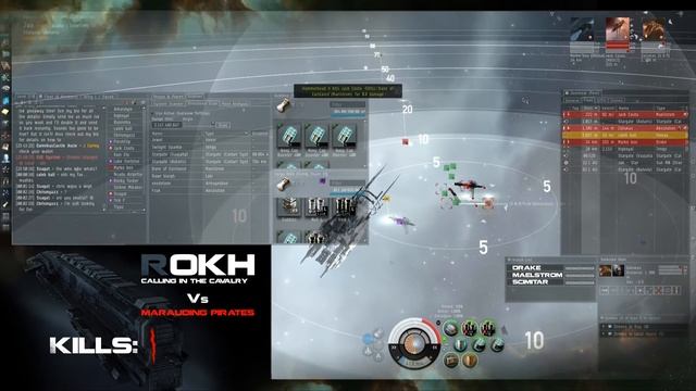 Eve Online - Rokh and small gang engage pirate gankers смотреть онлайн