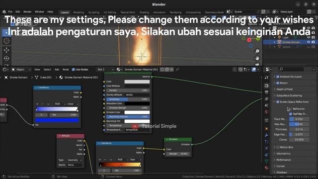 Tutorial Blender Eevee Render - Realistic Fire and Smoke Simulation - Easy and Beginner Tutorial смотреть онлайн