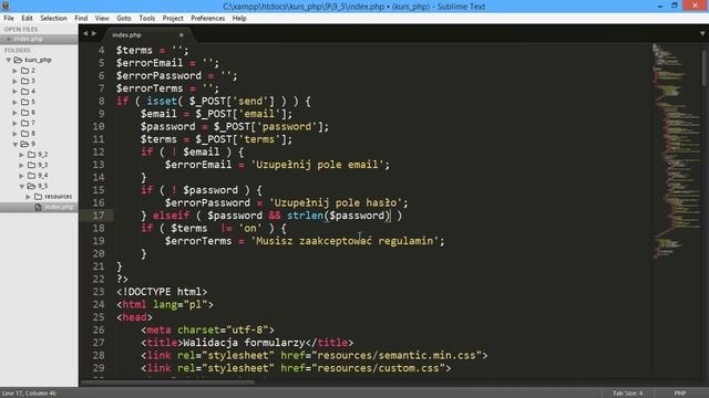 Kurs PHP 7 - Sprawdzanie długości hasła смотреть онлайн