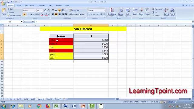 How To Sort Numbers And Data Using Sort & Filter  Options In Ms Excel-Lession-21