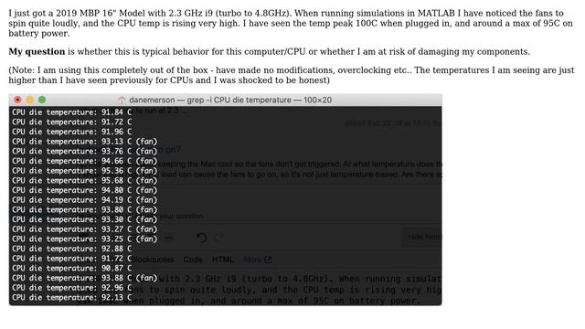 Apple: MBP 16" i9 (Late 2019) Possibly Overheating смотреть онлайн