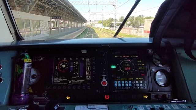 Заход на посадку по платформе Новогиреево. ЭДТ на ЭД4М - 0370 смотреть онлайн