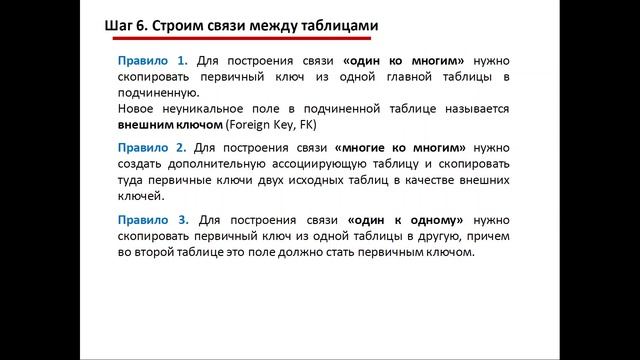 #7 "Методика проектирования базы данных" смотреть онлайн