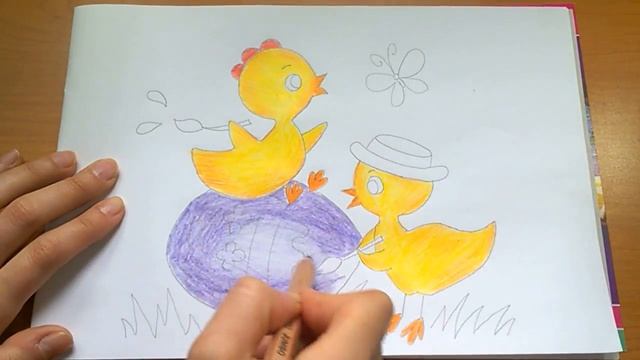 Рисуем цыплят. Drawing chicks. Малюємо курчат. смотреть онлайн
