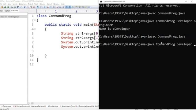 Java Command Line Arguments/ How to execute command line program in Java/ Part7 смотреть онлайн