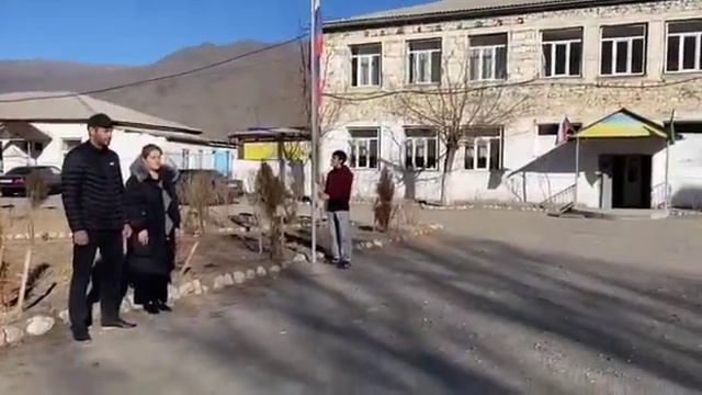Поднятие Флага РФ в отделении с. Ахты смотреть онлайн
