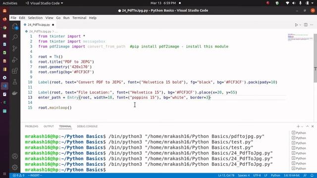 Convert PDF to JPG Image File using Python, pdf2image API | GUI Tkinter Project смотреть онлайн