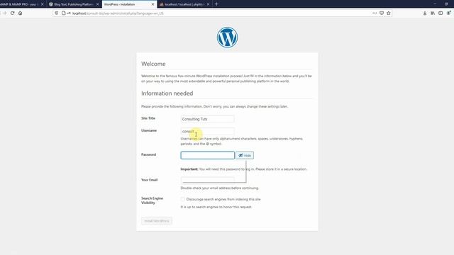 Downloading and setting up WordPress on our local machine смотреть онлайн