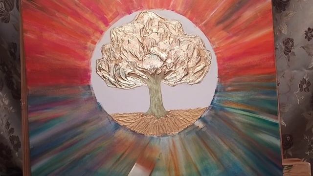 ДЕРЕВО ЖИЗНИ.Рисуем ночное дерево.Картина абстракция,поталь, акрил.Рисование/How to draw смотреть онлайн