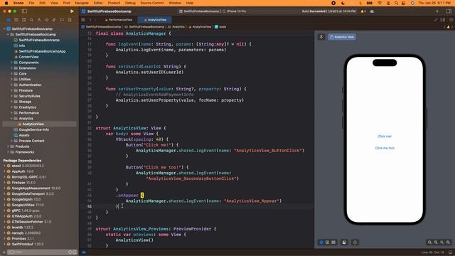 Firebase Analytics for iOS: Track User Behavior With Data-Driven Insights | Firebase Bootcamp #21 смотреть онлайн