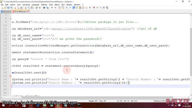JDBC Connectivity With MySql_Part-7 | Advance Java | B-FLY IT | by Badal смотреть онлайн
