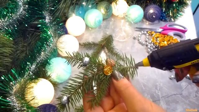 Очень красивая новогодняя игрушка! Новогоднее украшение елки своими руками! Идеи к Новому году! смотреть онлайн