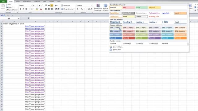 Excel - Make Blue Clickable Hyperlinks In MS Excel - How To Tutorial смотреть онлайн
