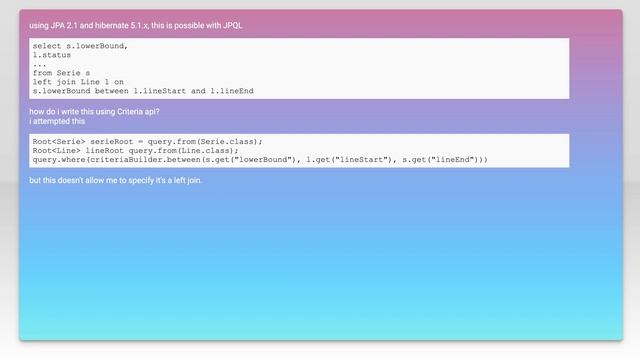 how to left join two unrelated entities with JPA criteria api? смотреть онлайн