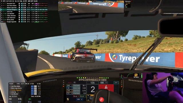 iRacing Porsche 922 GT3 R VRS GT Sprint Series 2023 S3 W12 Mount Panorama смотреть онлайн