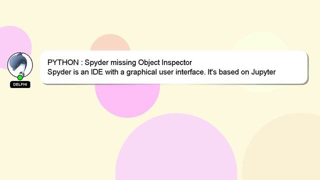 PYTHON : Spyder missing Object Inspector смотреть онлайн