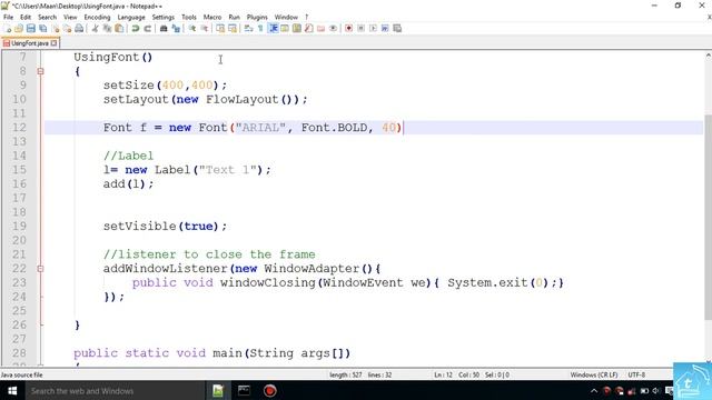 44. Using Font class in Java | Hindi | Tech-Gram Academy | смотреть онлайн