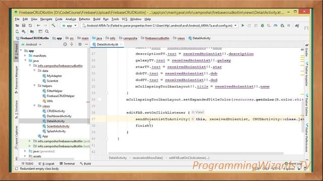 Android Projects S2E14: Kotlin Firebase CRUD - Detail Activity смотреть онлайн