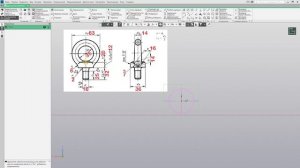 Моделирование Рым-болта в Компас 3D M16 по ГОСТ 4751