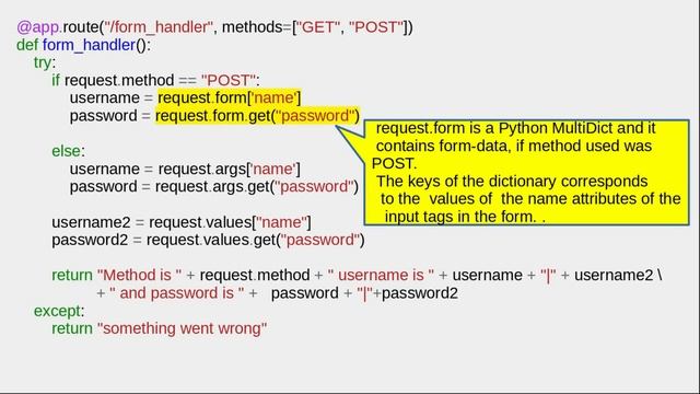 Getting started with HTML Forms and Flask смотреть онлайн