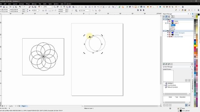 Как нарисовать фигуру из кругов в #CorelDraw смотреть онлайн