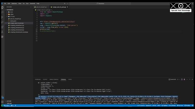Scrape data then save to JSON file using python смотреть онлайн