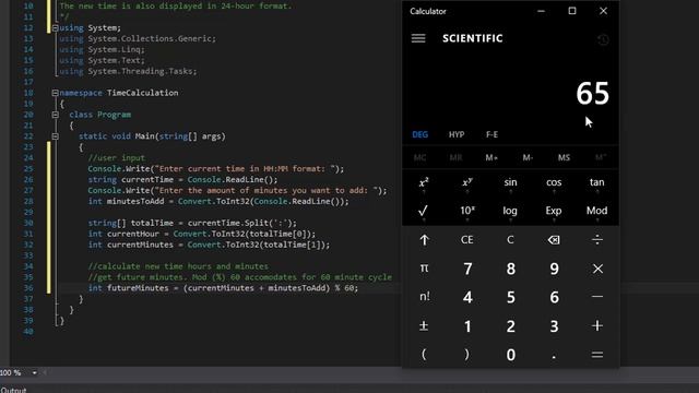 C# How to Program: Adding minutes to current time: Using C# Mod (%) and C# String.Split смотреть онлайн