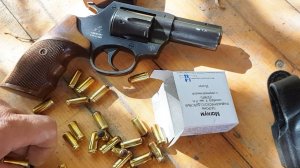 Мощные Пробивные Способности Травматического Револьвера Гроза P-03 с Тест Traumatic Revolver