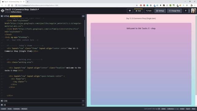[12/100] E-Commerce Shop | #Daily UI (AngularJs + MaterialUI) смотреть онлайн