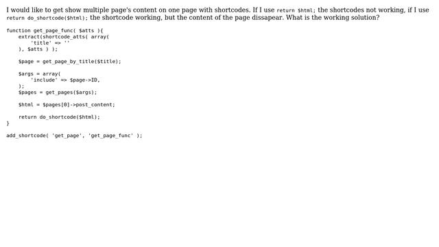Wordpress: Get page content and execute shortcodes on a page смотреть онлайн
