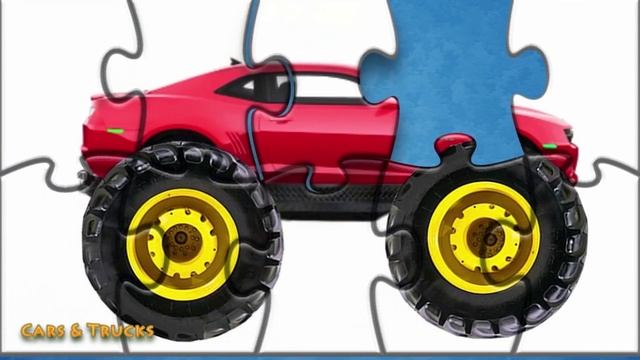 Red Monster truck BUILD WITH Puzzles смотреть онлайн