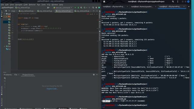 ARP Scanning Using Scapy with Python смотреть онлайн