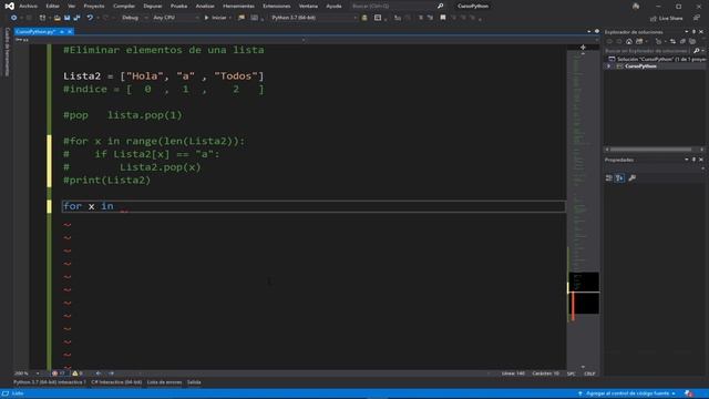 Cómo ELIMINAR ELEMENTOS en una LISTA - POP | Curso de Python Básico #14 смотреть онлайн