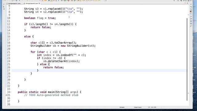 Check Two Strings are Anagram Or Not using StringBuilder in Java смотреть онлайн