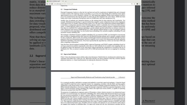 Supervised Dimensionality Reduction and Visualization using Centroid-encoder (reading papers) смотреть онлайн