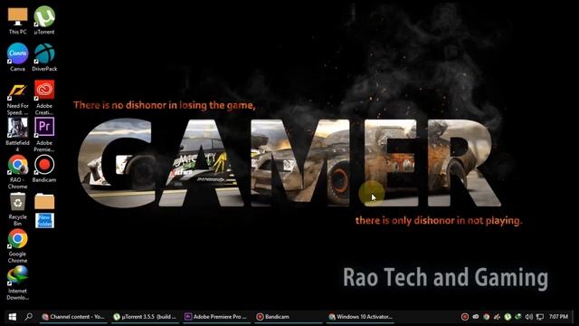 How To activate Windows 7, 8 ,and 10 Without Activation Key | Rao Tech & Gaming | смотреть онлайн