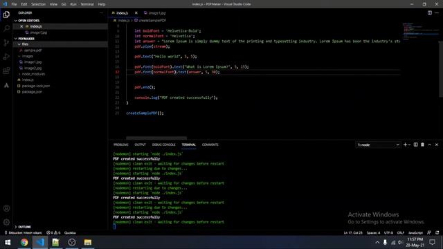 Node.js - Create PDF documents using PDFKit library смотреть онлайн