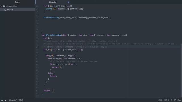 Brute force string matching algorithm in c [Part 3/3] смотреть онлайн