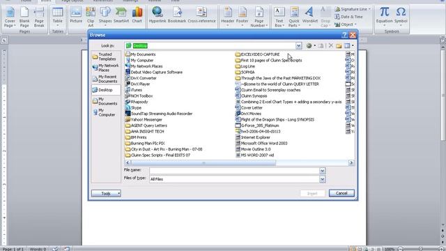 MS OFFICE 2007 - Inserting an Excel Table into a Word Doc смотреть онлайн