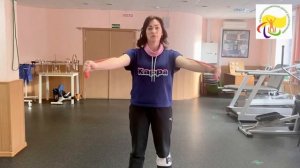 Упражнения с резиновыми лентами для плечевого пояса.