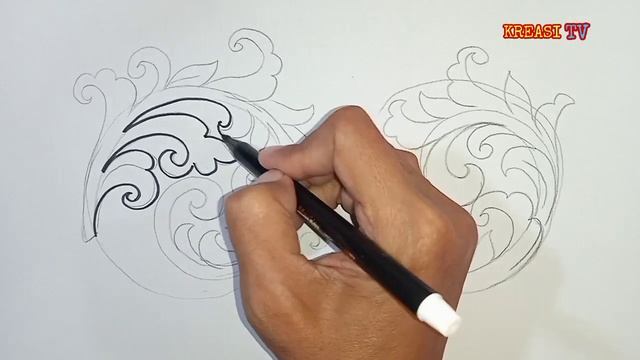 Belajar Menggambar Ornamen || Belajar Menggambar Motif Ukir || Simple Drawing Ornament смотреть онлайн