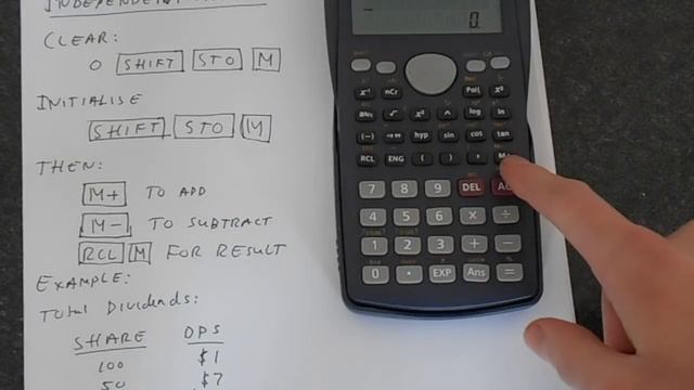 Casio Fx-82MS Memory And Variables