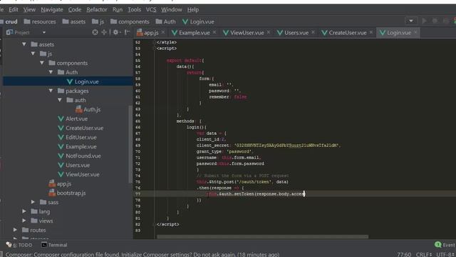 Part 5: laravel and vuejs authentication смотреть онлайн