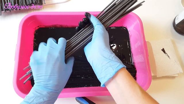 Как покрасить газетные трубочки в черный цвет! смотреть онлайн