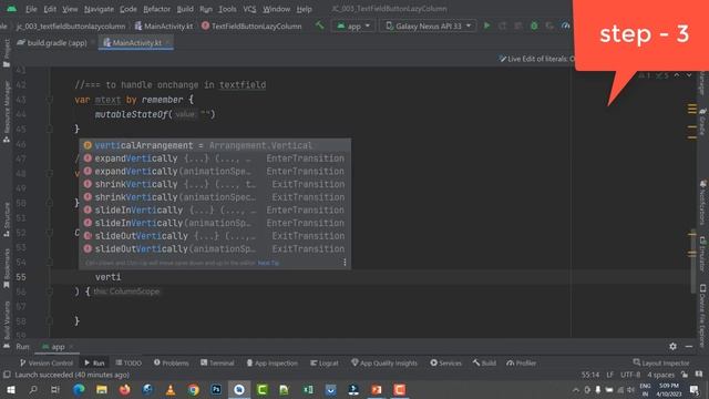 How to add item in LazyColumn in Jetpack Compose | Fetch from TextFieldAdd in List on Button Click смотреть онлайн