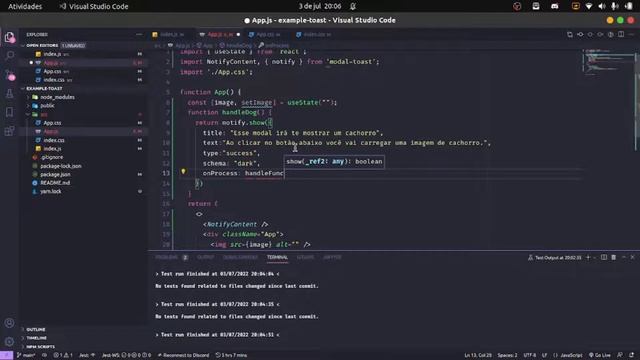 Usando Modal Toast React смотреть онлайн