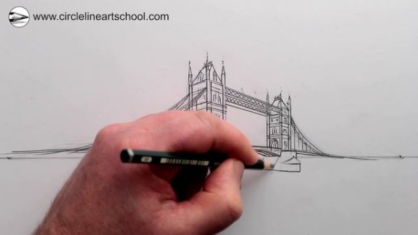 How to Draw London Tower Bridge Realistic