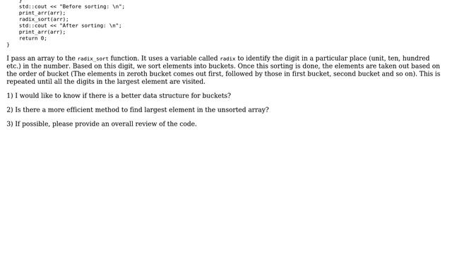 C++ - Radix sort implementation смотреть онлайн