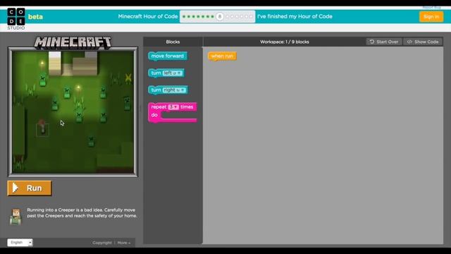 Minecraft Tutorial - Hour of Code смотреть онлайн